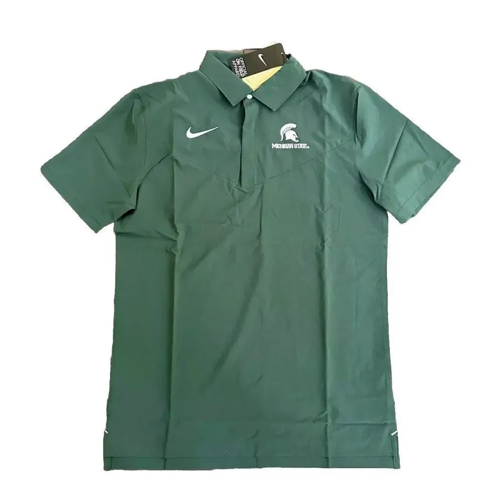 Nike Dri-FIT Michigan State Spartans‎ Green Polo Shirt DN5626-397 Men's Medium